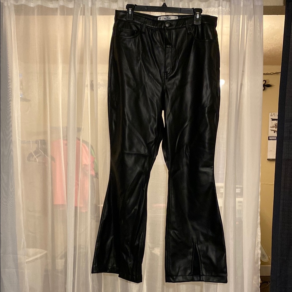 Black Faux Leather Pants